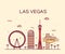 Las Vegas skyline vector illustration linear