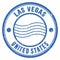 LAS VEGAS - UNITED STATES, words written on light blue postal stamp