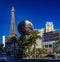 Las Vegas, USA January 18, 2023: The Paris Las Vegas hotel, casino and resort with the enigmatic and famous Eiffel Tower.