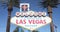 Las Vegas, USA November 11, 2023: Famous Welcome to Las Vegas sign, which reads: Welcome To Fabulous Las Vegas.