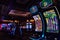 Las Vegas, USA - September 9, 2018: slot machines at Treasure Island Casino