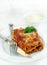 Lasagna with a Fork and Knife
