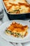Lasagna Tray Bake With Butternut Squash, Spinach, Ricotta And Mozzarella