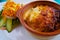 Lasagne meal in a ceramic bowl