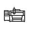 laser apparatus line icon vector illustration