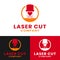 Laser Beam Plasma Machine Cutting Logo Design Template