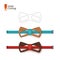 Laser cut bow-tie template for DIY. Vector silhouette with cute cat ears for cutting a bow tie on a cnc, lathe made of