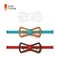 Laser cut bow-tie template. Vector silhouette for cutting a bow tie on a lathe made of wood, metal, plastic. The idea of