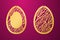 Laser Cut Happy Easter Egg. Vector stencil ornamental Easter egg