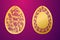 Laser Cut Happy Easter Egg. Vector stencil ornamental Easter egg