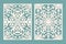 Laser cut panels with snowflakes pattern for christmas paper cards, design elements, scrapbooking