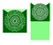 Laser cut vector card temlate with mandala ornament. Cutout circle pattern silhouette. Die cut
