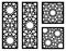 Laser cut vector panels kit. Cnc decor template, jali design, interior partition. Islamic,arabic laser cutting