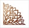 Laser cutting corner. Vector template for paper cutting, metal a