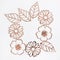 laser cutting flower leaves white background