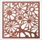 Laser cutting square panel. Abstract Openwork floral pattern. Pe
