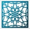 Laser cutting square panel. Openwork floral pattern with mandala