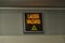 Laser danger sign in a lab