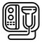 Laser device equipment icon, outline style