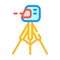 Laser level measuring equipment color icon vector illustration