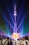 Laser light show on Guangzhou Tower