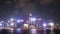 A laser light show at victoria harbour and hong kong island- as viewed from tsim sha tsui promenade in hong kong