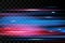 Laser light stripes. Transparent pack. Colorful sparkles and lighting. Colored streaks. Speed red and blue colors