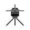 Laser line level black glyph icon