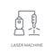 Laser Machine linear icon. Modern outline Laser Machine logo con