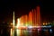 Laser music fountain night