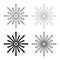 Laser optic beam flash sparks linear ray lighting set icon grey black color vector illustration image solid fill outline contour