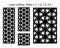 Laser pattern. Set of decorative vector panels, screens for laser cutting. Templates for cnc. Kit, bundle for interior
