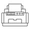 Laser printer icon, outline style