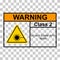 Laser radiation danger class 2 label icon, safety information symbol vector illustration