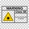 Laser radiation danger class 3B label icon, safety information symbol vector illustration