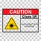 Laser radiation danger class 3R label icon, safety information symbol vector illustration