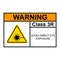 Laser radiation danger class 3R label icon, safety information symbol vector illustration