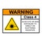 Laser radiation danger class 4 label icon, safety information symbol vector illustration