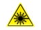 Laser radiation hazard sign 3d rendering