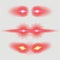 Laser red eyes meme game superhero vector template illustration. Comic red eyes laser red meme overlay.