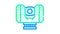 laser scanner device color icon animation