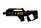 Laser tag gun game icon. Vector laser tag futuristic logo weapon