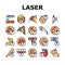 Laser Therapy Service Collection Icons Set Vector