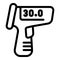 Laser thermometer medicine icon, outline style