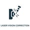 Laser Vision Correction icon. Simple illustration from ophthalmology collection. Creative Laser Vision Correction icon for web