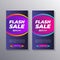 Lash sale mobile banner template design, gradient modern special offer for promotion, advertising