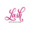 Lashes lettering logo desig for lash bar.