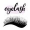 Lashes lettering vector illustration