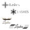 Lashes logo, sign, symbol set for cosmetic salon, beauty shop, makeup artist, modern style
