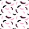 Lashes seamless vector pattern with glitter effect